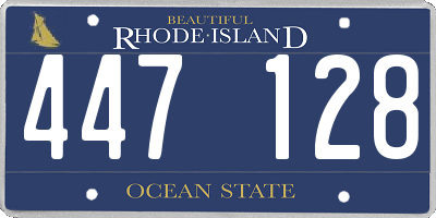 RI license plate 447128