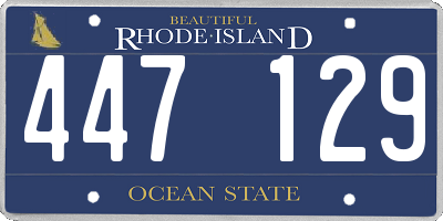 RI license plate 447129