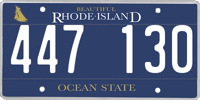 RI license plate 447130