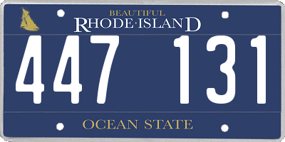 RI license plate 447131
