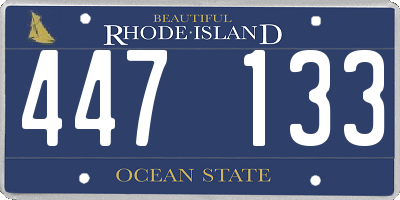 RI license plate 447133