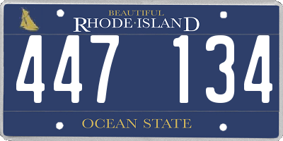 RI license plate 447134