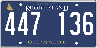 RI license plate 447136