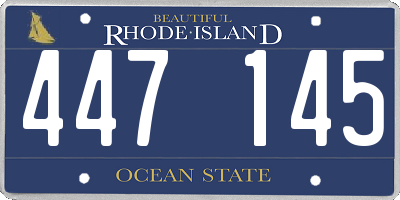 RI license plate 447145
