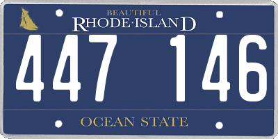 RI license plate 447146