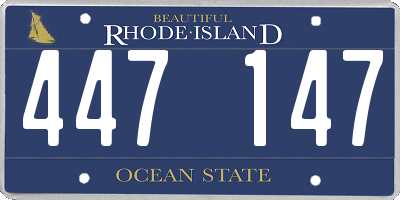 RI license plate 447147