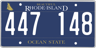 RI license plate 447148