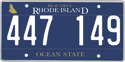 RI license plate 447149