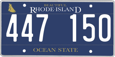 RI license plate 447150