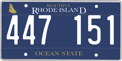 RI license plate 447151