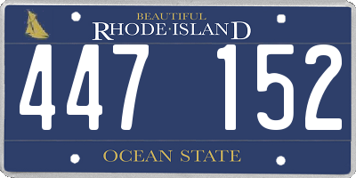 RI license plate 447152