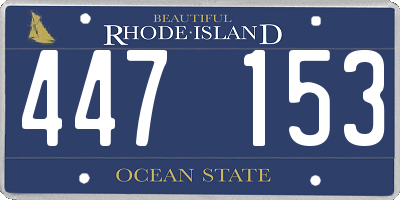 RI license plate 447153