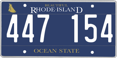 RI license plate 447154