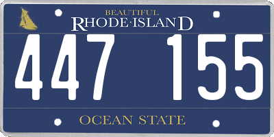 RI license plate 447155