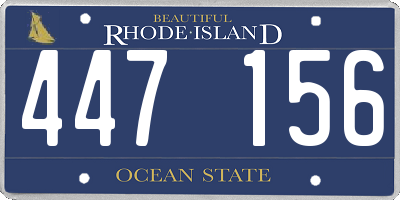 RI license plate 447156