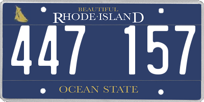 RI license plate 447157