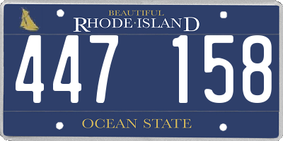 RI license plate 447158