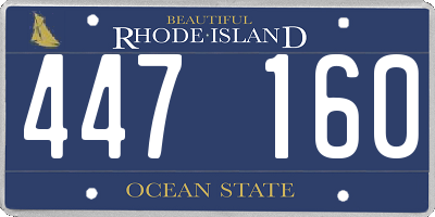 RI license plate 447160