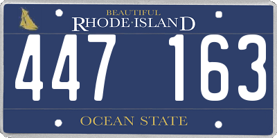 RI license plate 447163