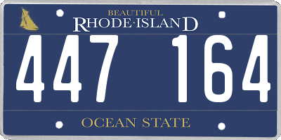 RI license plate 447164