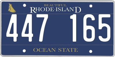 RI license plate 447165