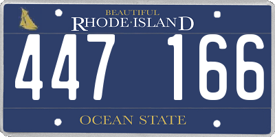 RI license plate 447166