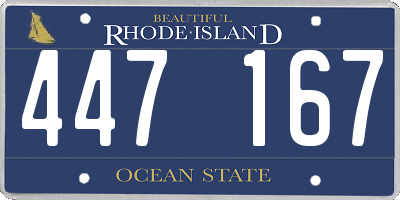 RI license plate 447167