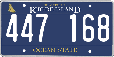 RI license plate 447168