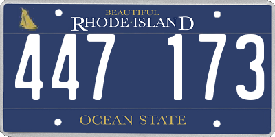 RI license plate 447173