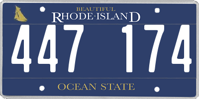 RI license plate 447174
