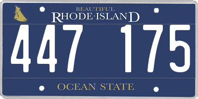 RI license plate 447175