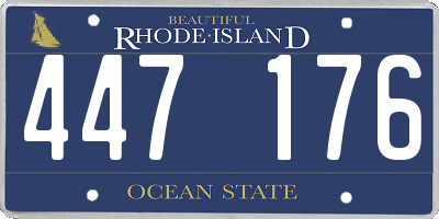 RI license plate 447176