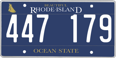 RI license plate 447179