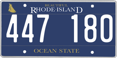 RI license plate 447180