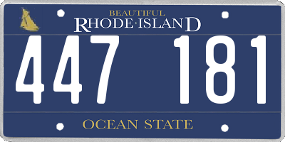 RI license plate 447181