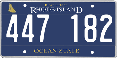 RI license plate 447182