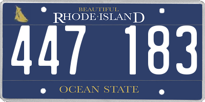 RI license plate 447183