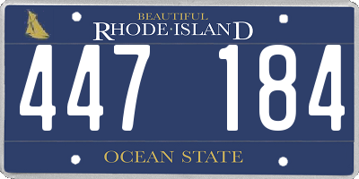 RI license plate 447184