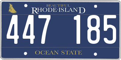 RI license plate 447185