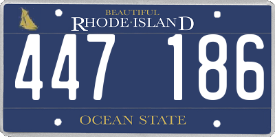 RI license plate 447186