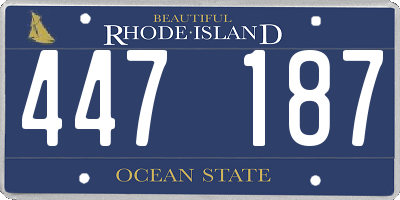 RI license plate 447187
