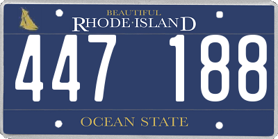 RI license plate 447188