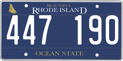 RI license plate 447190