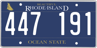RI license plate 447191