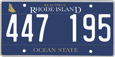 RI license plate 447195