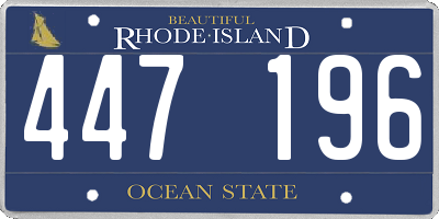 RI license plate 447196