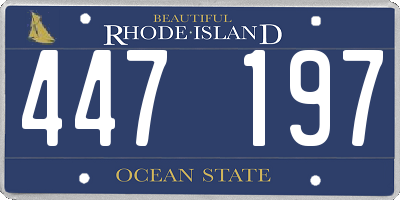RI license plate 447197