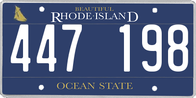 RI license plate 447198