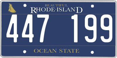 RI license plate 447199