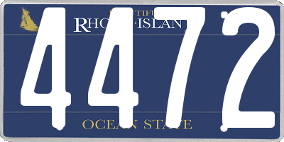 RI license plate 4472